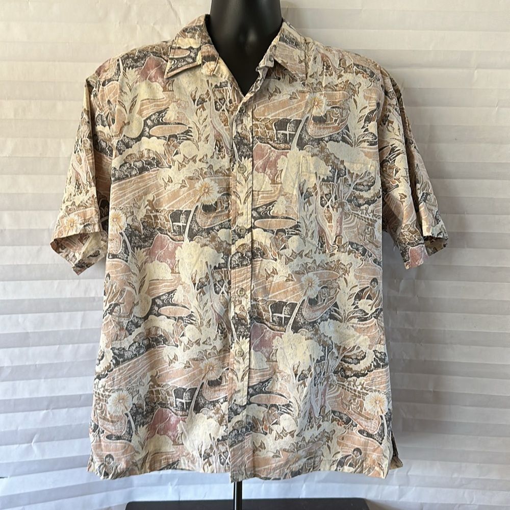 Cooke Street Honolulu Men's Hawaiian Shirt Size XL Tropical Print Button Down
